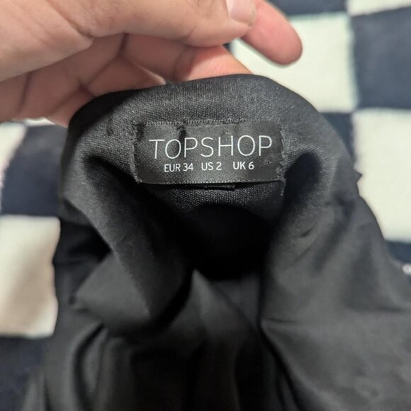 Topshop Black Spaghetti Strap Romper Playsuit- Size 2 - Picture 5 of 5